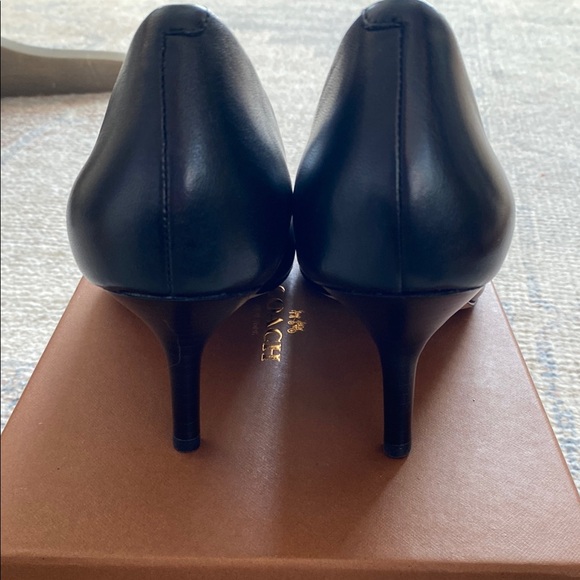 Coach Bowery Black and Gold snake print Women's Heels size 11M - Picture 9 of 9